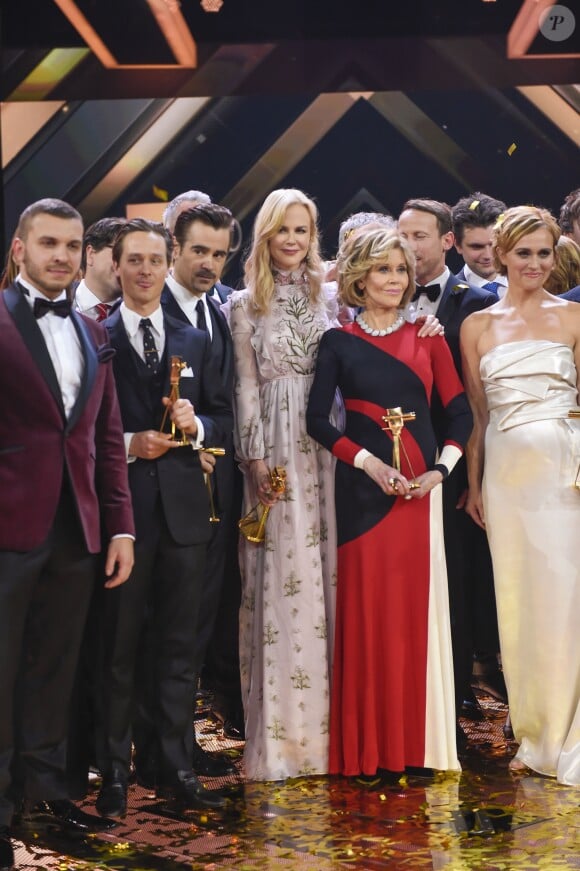 Jane Fonda, Nicole Kidman, Colin Farrell, Edin Hasanovic, Tom Schilling, Wotan Wilke Möhring - Remise des prix des 52ème cérémonie des Goldene Kamera Awards à Hambourg le 4 mars 2017.