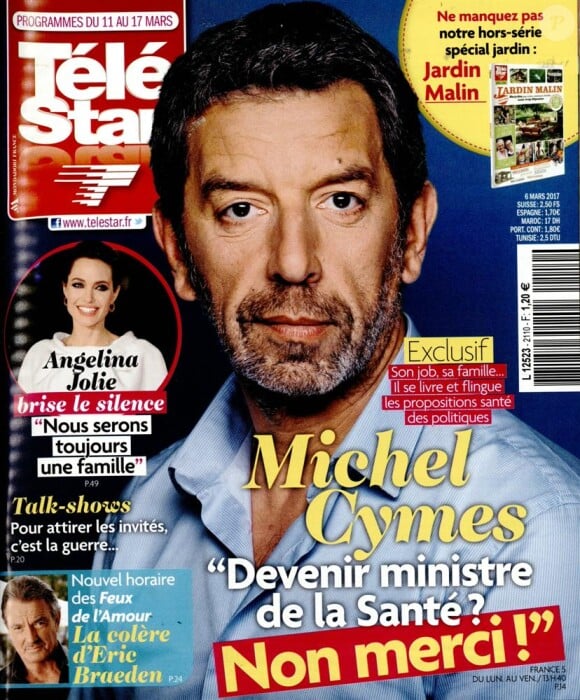 Michel Cymes en couverture de "Télé Star", programmes du 11 au 17 mars.