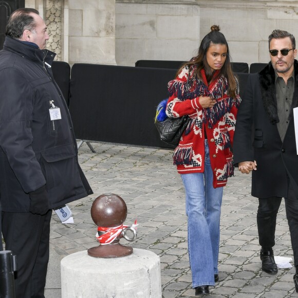 Jean Roch et sa femme Anaïs Monory - Défilé Moncler Gamme Rouge, collection automne-hiver 2017, au Grand Palais. Paris, le 7 mars 2017. © Pierre Perusseau / Bestimage