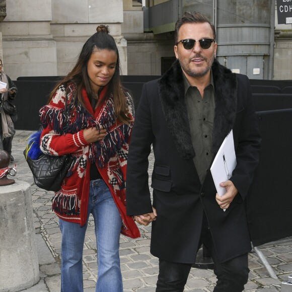 Jean Roch et sa femme Anaïs Monory - Défilé Moncler Gamme Rouge, collection automne-hiver 2017, au Grand Palais. Paris, le 7 mars 2017. © Pierre Perusseau / Bestimage