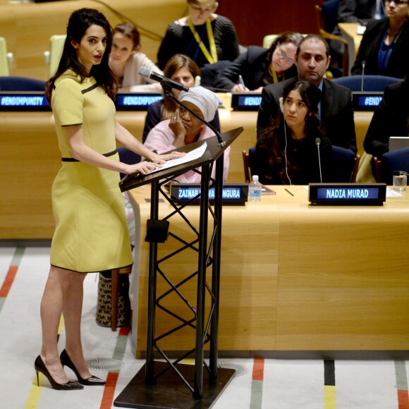 Amal Clooney au siège des Nations Unies, à New York, le 9 mars 2017.