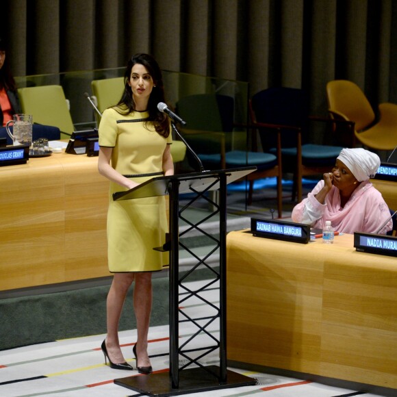 Amal Clooney au siège des Nations Unies, à New York, le 9 mars 2017.