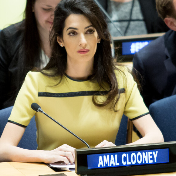 Amal Clooney au siège des Nations Unies, à New York, le 9 mars 2017.