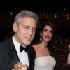 George Clooney (César d'honneur - Montre Omega) et sa femme Amal Clooney (enceinte) - 42ème cérémonie des César à la salle Pleyel à Paris le 24 février 2017. © Olivier Borde / Dominique Jacovides / Bestimage