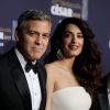 George Clooney et sa femme Amal Clooney (enceinte) - Photocall de la 42ème cérémonie des Cesar à la salle Pleyel à Paris, le 24 février 2017. © Dominique Jacovides - Olivier Borde / Bestimage
