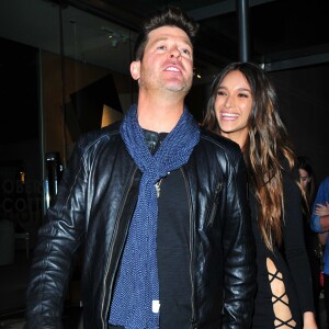 Robin Thicke et sa chérie, April Love Geary à la sortie du restaurant Catch LA, le 10 mars 2017