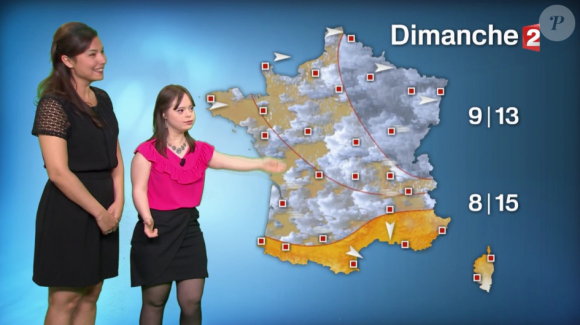 Mélanie Ségard, trisomique 21 : La Miss Météo d'un soir a réalisé son rêve. Le 14 mars 2017 sur France 2.