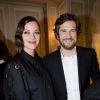 Marion Cotillard enceinte et son compagnon Guillaume Canet - Dîner à l'hôtel Meurice des Révélations César 2017 à Paris le 16 janvier 2017. © Cyril Moreau/Bestimage