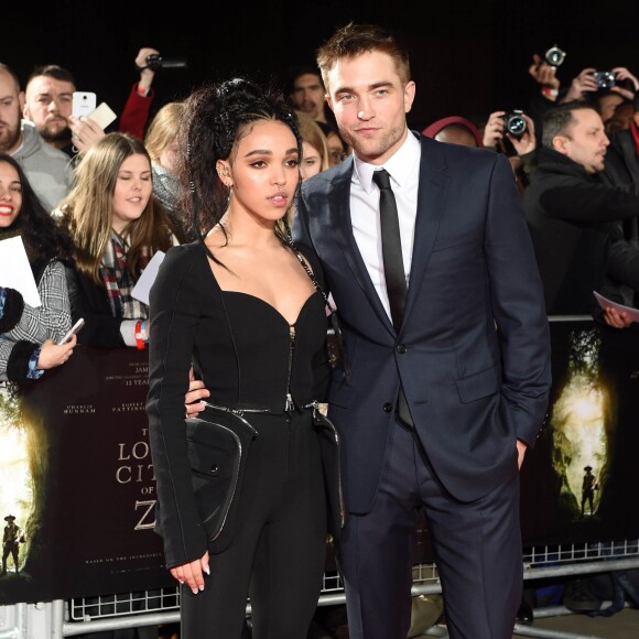 Robert Pattinson et FKA twigs à l'avant-première de "The Lost City of Z" à Londres, le 16 février 2017.