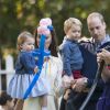 Le prince George de Cambridge en famille lors d'une fête pour enfants le 29 septembre 2016 à la Maison du Gouvernement à Victoria au Canada.