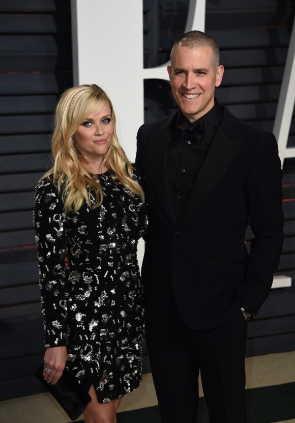 Reese Witherspoon et son mari Jim Toth - Vanity Fair Oscar viewing party 2017 au Wallis Annenberg Center for the Performing Arts à Berverly Hills, le 26 février 2017.