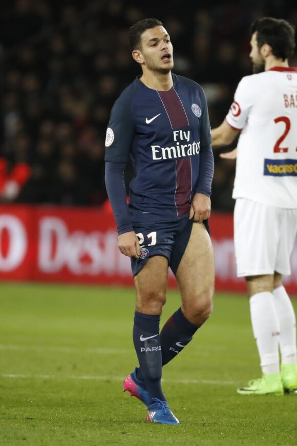 Hatem Ben Arfa pendant le match PSG-LOSC en Ligue 1 le 7 février 2017 au Parc des Princes à Paris.