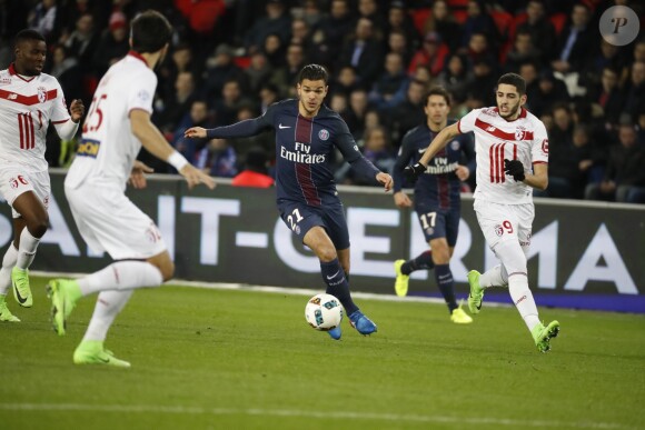 Hatem Ben Arfa lors du match PSG-LOSC en Ligue 1 le 7 février 2017 au Parc des Princes à Paris.