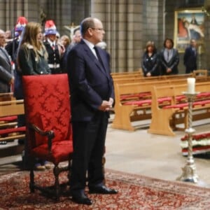 Semi-Exclusif - Obsèques de Bernard Spindler, en présence de SAS le prince Albert II de Monaco, en la cathédrale de Monaco le 28 mars 2017.