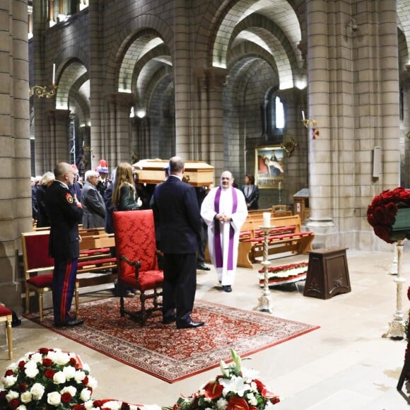 Semi-Exclusif - Obsèques de Bernard Spindler, en présence de SAS le prince Albert II de Monaco, en la cathédrale de Monaco le 28 mars 2017.