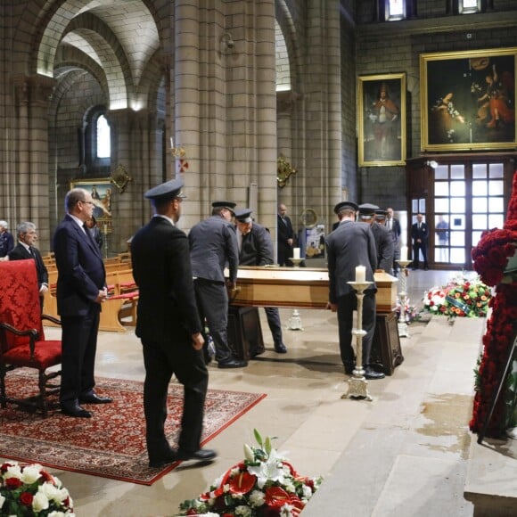 Semi-Exclusif - Obsèques de Bernard Spindler, en présence de SAS le prince Albert II de Monaco, en la cathédrale de Monaco le 28 mars 2017.