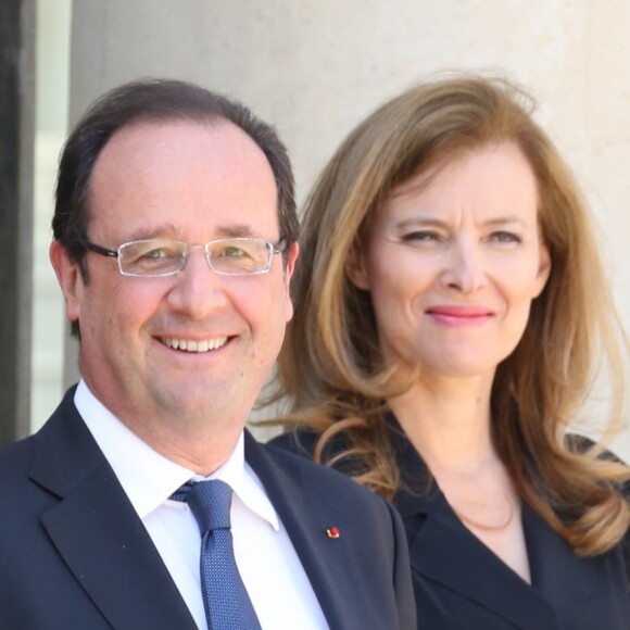 Francois Hollande et Valerie Trierweiler à l'Elysee le 06/06/2013