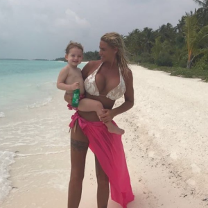Katie Price en vacances aux Maldives en famille - Photo publiée sur Instagram le 28 mars 2017