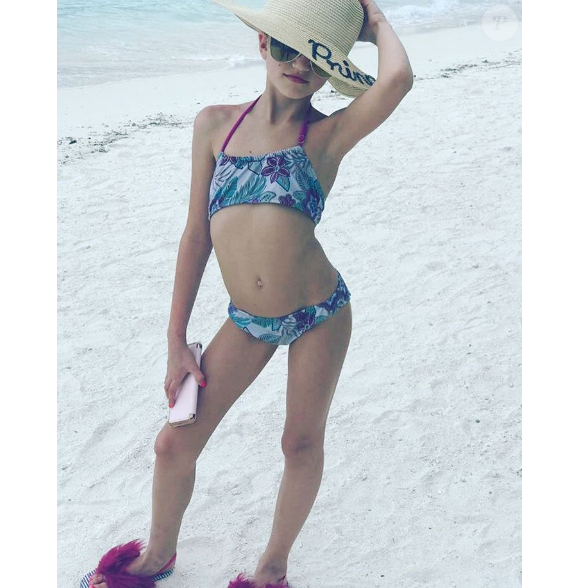 Katie Price en vacances aux Maldives avec sa fille Princess - Photo publiée sur Instagram le 28 mars 2017