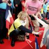 Exclusif - Brigitte Macron lors du meeting d'E. Macron au Parc Chanot à Marseille, le 1er avril 2017. © Dominique Jacovides/Bestimage