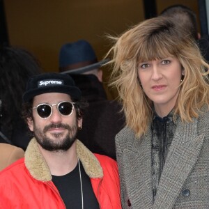 Daphné Bürki et son fiancé Gunther Love (Sylvain Quimène) - People arrivant au défilé de mode Haute-Couture printemps-été 2017 "Jean-Paul Gaultier" à Paris le 25 janvier 2017. © CVS-Veeren/Bestimage