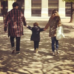 Daphné Bürki passe le dimanche en famille, avec son compagnon Günther Love, ses filles Hedda et Suzanne. Le 2 avril 2017.