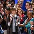 Gabrielle Guallar, la compagne de Benoit Hamon, assiste au meeting de Bercy à l'AccorHotels Arena à Paris, France, le 19 mars 2017.