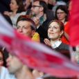 Gabrielle Guallar, la compagne de Benoit Hamon, assiste au meeting de Bercy à l'AccorHotels Arena à Paris, France, le 19 mars 2017.