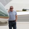 Exclusif - Harrison Ford arrive à Los Angeles avec son jet privé qu'il pilote lui-même le 21 mars 2017.