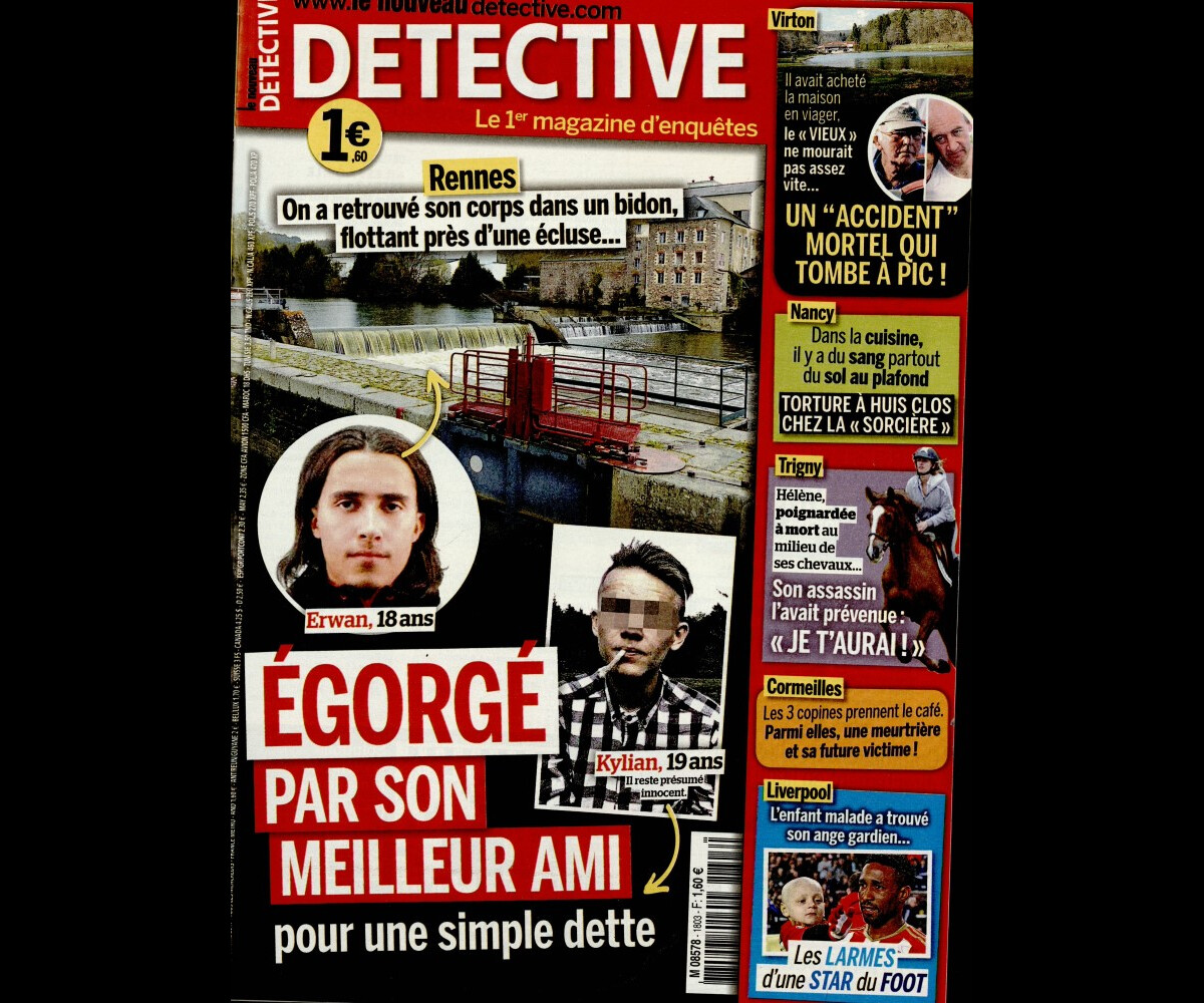 Photo : Couverture du "Nouveau détective" en kiosques le 5 avril 2017