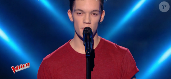 Fabian dans "The Voice 6" le 8 avril 2017 sur TF1.