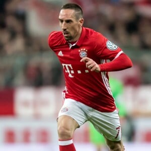 Franck Ribéry lors du match entre le Bayern de Munich et le FC Schalke à l'Allianz Arena de Munich le 1er mars 2017.