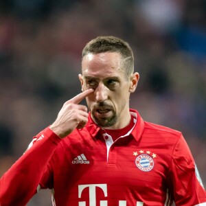 Franck Ribéry lors du match entre le Bayern de Munich et le FC Schalke à l'Allianz Arena de Munich le 1er mars 2017.