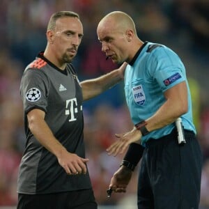 Franck Ribéry lors du match du Bayern de Munich contre l'Atlético Madrid au stade Vincente Calderón de Madrid le 28 septembre 2016.