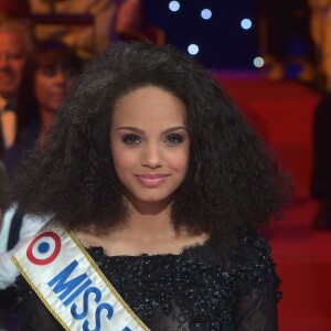 Exclusif - Miss France 2017 Alicia Aylies - Enregistrement de l'émission "Le plus grand cabaret du monde" à La Plaine Saint-Denis, diffusée le 8 avril 2017. Le 4 avril 2017 © Giancarlo Gorassini / Bestimage  No Web No Blog pour Belgique et Suisse04/04/2017 - Paris