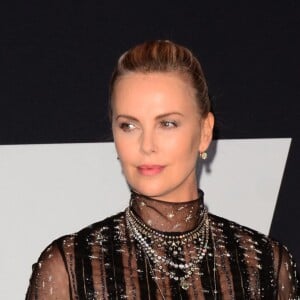 Charlize Theron (robe Christian Dior) à la première du film 'Fate Of The Furious' à New York, le 8 avril 2017