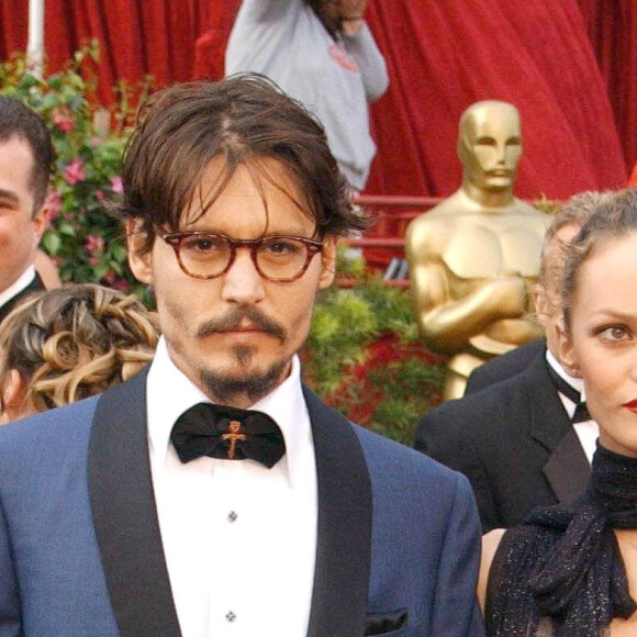 Johnny Depp et Vanessa Paradis aux Oscars 2005.