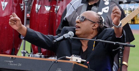 Stevie Wonder - Le président Barak Obama lors du concert de Stevie Wonder pour soutenir Hillary clinton, candidate à l'élections présidentielles US à Kissimmee le 6 novembre 2016