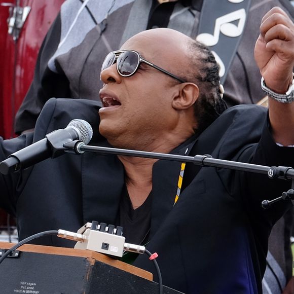 Stevie Wonder - Le président Barak Obama lors du concert de Stevie Wonder pour soutenir Hillary clinton, candidate à l'élections présidentielles US à Kissimmee le 6 novembre 2016