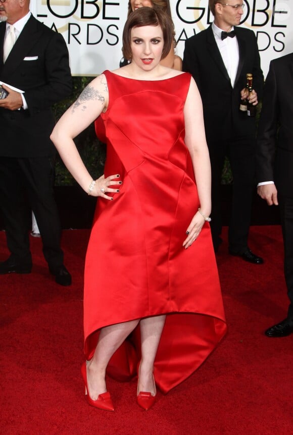Avant : Lena Dunham - La 72ème cérémonie annuelle des Golden Globe Awards à Beverly Hills, le 11 janvier 2015.