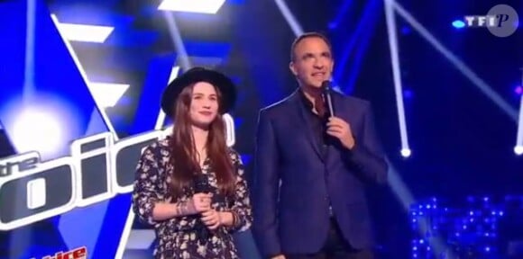 Claire Gautier et Nikos Aliagas - "The Voice 6", samedi 15 avril 2017, TF1