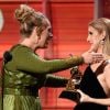 Adele et Céline Dion - 59e cérémonie des Grammy Awards au Staples Center le 12 février 2017