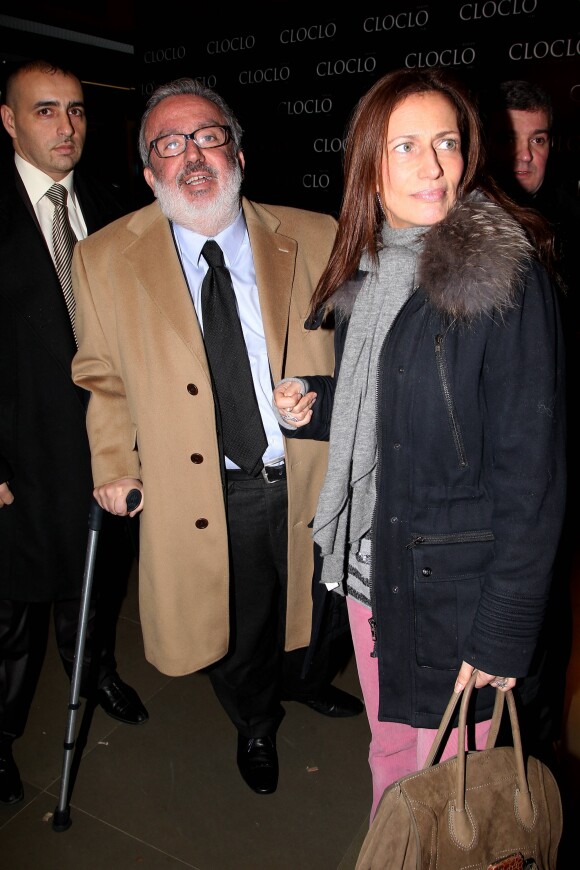 Dominique Farrugia et sa femme Isabelle - Avant-première du film Cloclo en 2012 à Paris