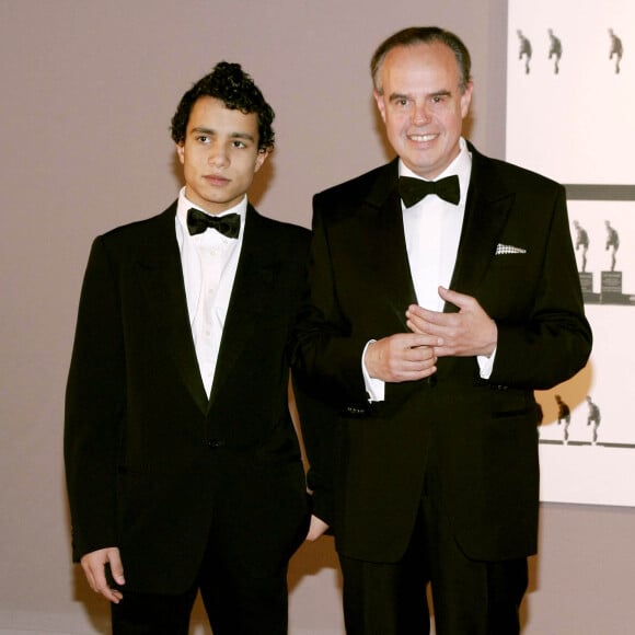 Frédéric Mitterrand et son fils Jihed - Soirée au Monaco Dance Forum, le 18 décembre 2004