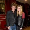 Exclusif - Igor Bogdanov (Bogdanoff) et sa compagne Julie Jardon à la Soirée autour de la pièce de théâtre "Les fantômes de la rue Papillon" organisée par Les amis d'Elnet au théâtre du gymnase à Paris le 26 avril 2017. © Erez Lichtfeld / Bestimage