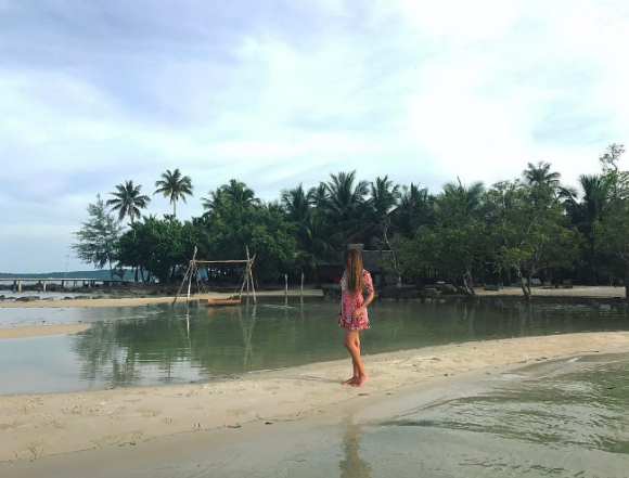 Jesta et Benoît en vacances en famille au Cambodge. Ils célèbrent leurs 9 mois d'amour. Mai 2017.