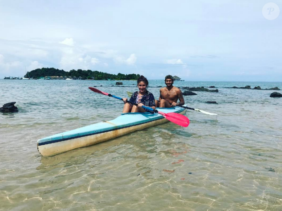 Jesta et Benoît en vacances en famille au Cambodge. Ils célèbrent leurs 9 mois d'amour. Mai 2017.