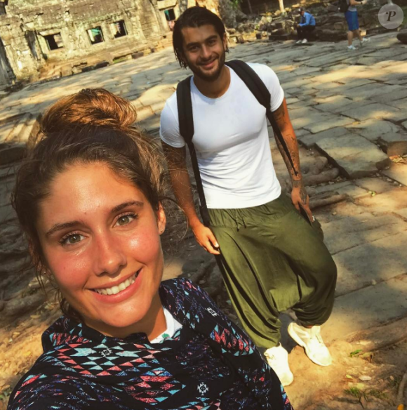 Jesta et Benoît en vacances en famille au Cambodge. Ils célèbrent leurs 9 mois d'amour. Mai 2017.