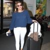 Exclusif - Eva Longoria prend l'avion à Los Angeles le 24 avril 2017. © CPA/Bestimage