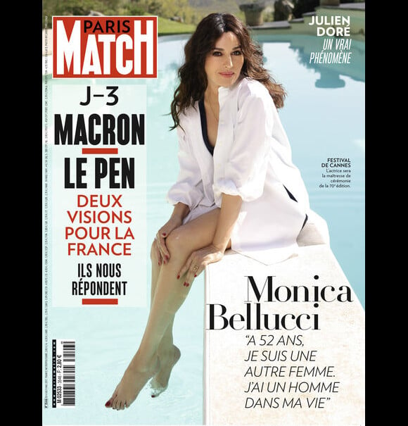 Monica Bellucci en couverture de Paris Match, N°3442.
